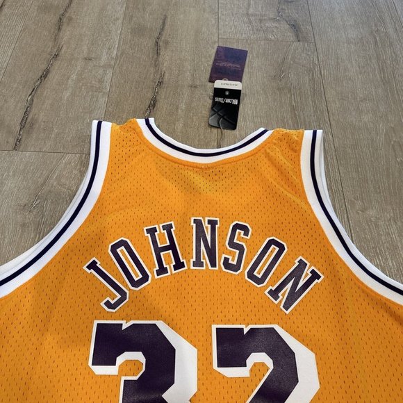 Magic Johnson Los Angeles Lakers Mitchell & Ness Authentic 1984-85 Jersey 2XL T - Picture 9 of 9